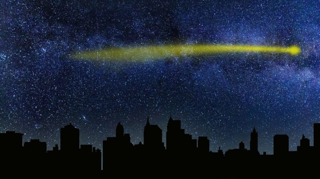 黄色い流れ星