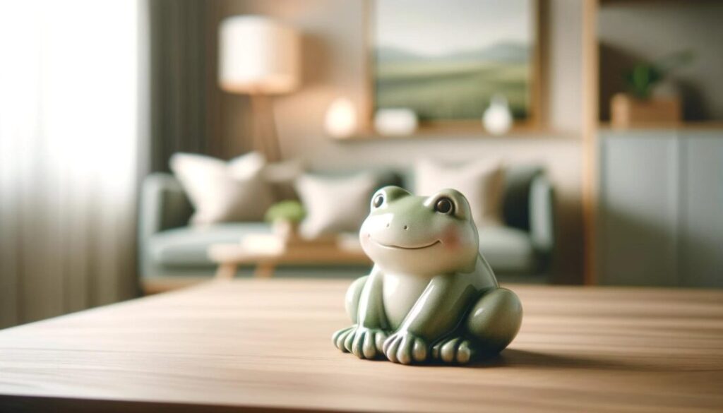 カエルのかわいい置物