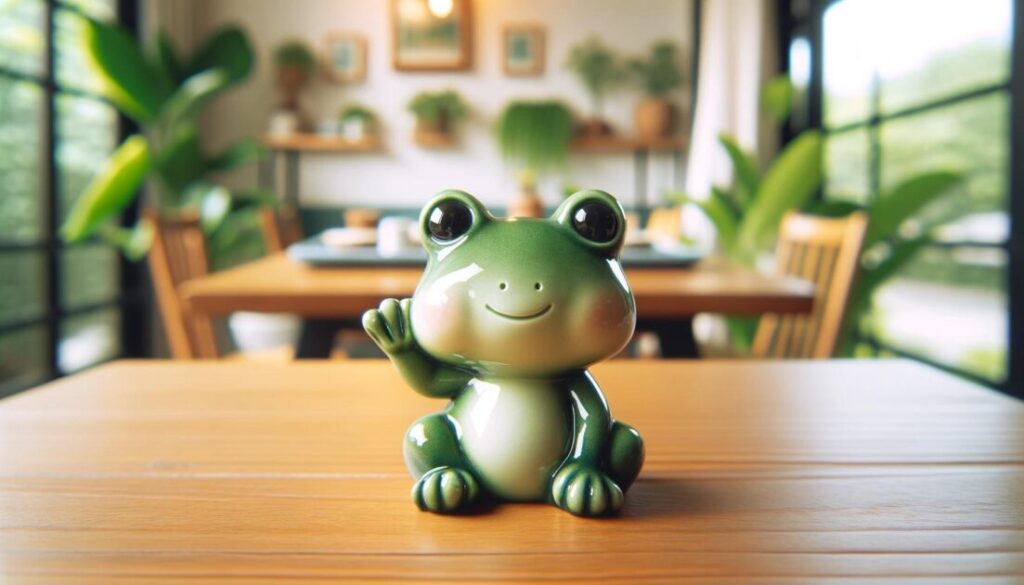 カエルのかわいい置物